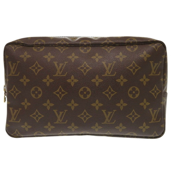 LOUIS VUITTON Brown Monogram Pouch